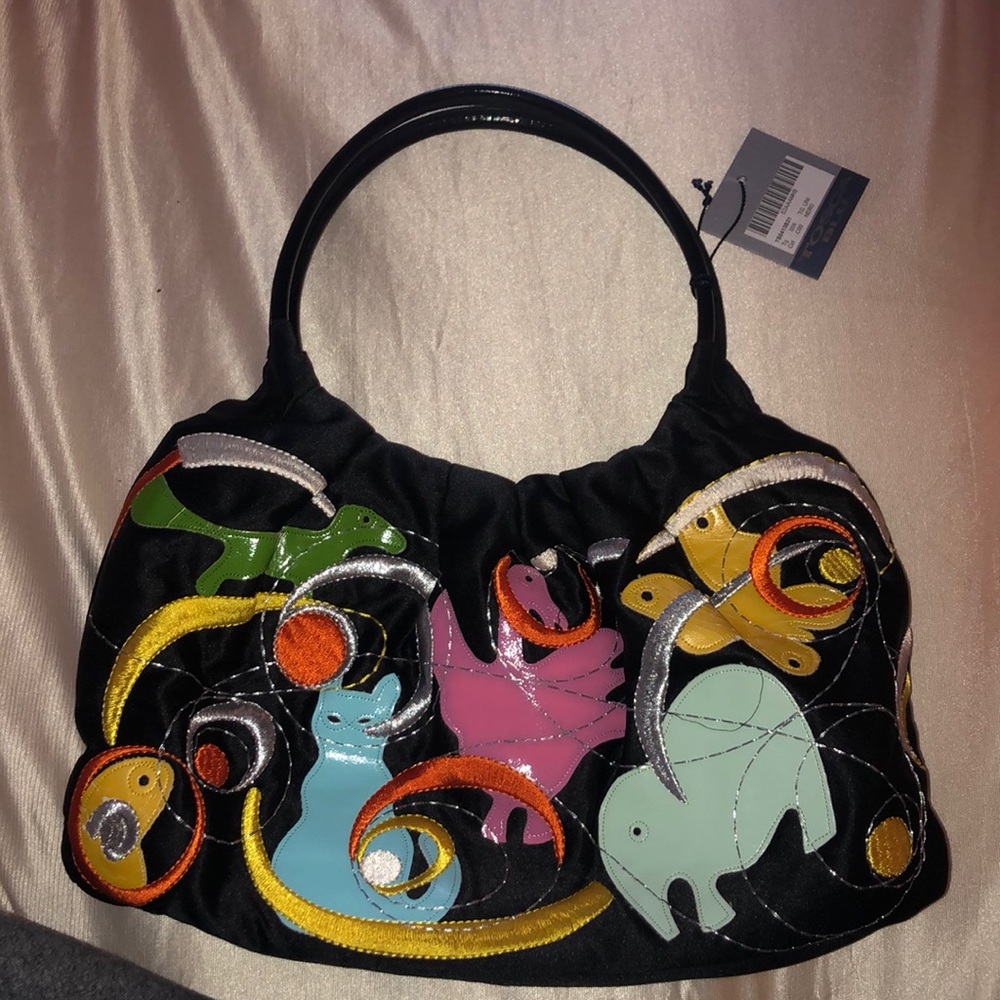 NWT Tosca Blu clutch purse with animal design